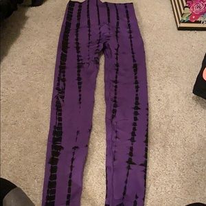 Purple high waisted leggings
